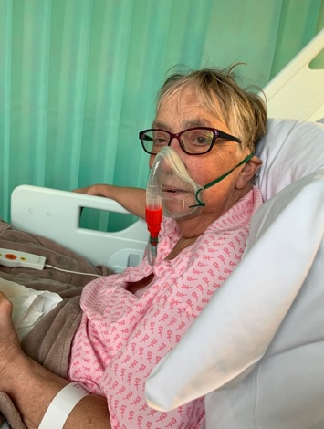 Jenny during a stay in hospital